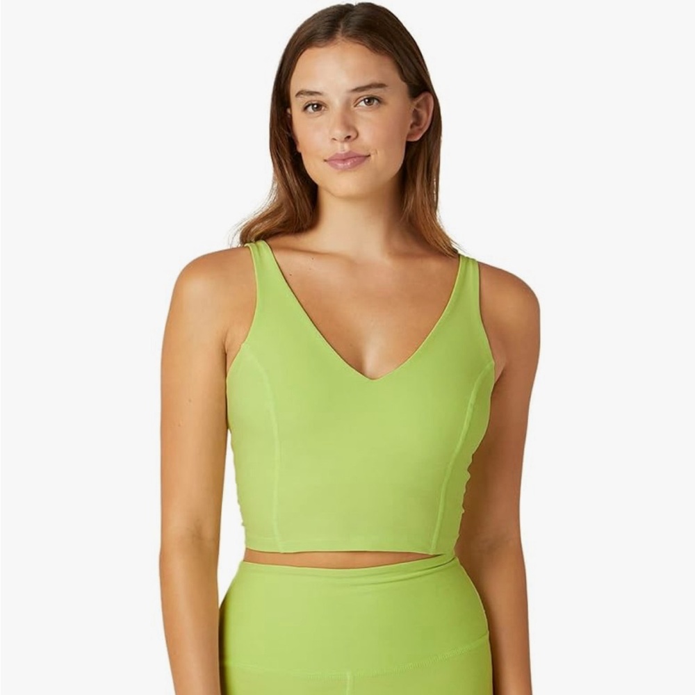 NWT Beyond Yoga Women's Spacedye Always On Active Cropped Tank With Built-in Bra